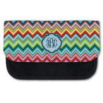 Retro Chevron Monogram Canvas Pencil Case