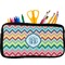 Retro Chevron Monogram Neoprene Pencil Case - Small