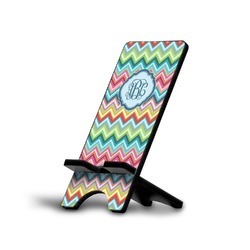 Retro Chevron Monogram Cell Phone Stand (Small) (Personalized)