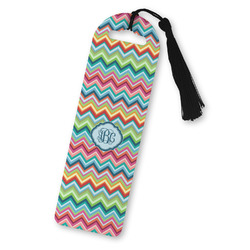 Retro Chevron Monogram Plastic Bookmark