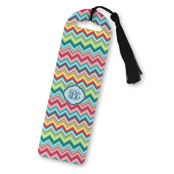 Custom Retro Chevron Monogram Plastic Bookmark