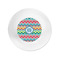 Retro Chevron Monogram Plastic Party Appetizer & Dessert Plates - Approval