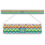 Retro Chevron Monogram Plastic Ruler - 12"