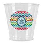 Retro Chevron Monogram Plastic Shot Glass