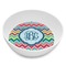 Retro Chevron Monogram Melamine Bowl - Side and center