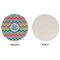 Retro Chevron Monogram Round Linen Placemats - APPROVAL (single sided)