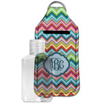 Retro Chevron Monogram Hand Sanitizer & Keychain Holder - Large