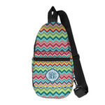 Retro Chevron Monogram Sling Bag