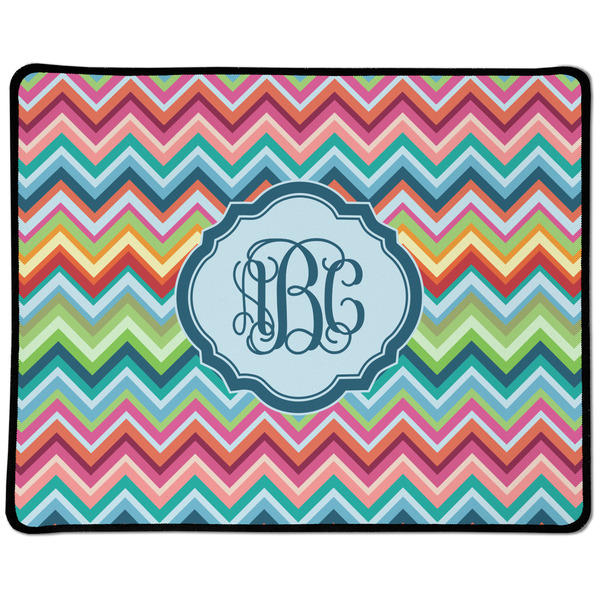 Custom Retro Chevron Monogram Large Gaming Mouse Pad - 12.5" x 10"