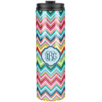 Retro Chevron Monogram Stainless Steel Skinny Tumbler - 20 oz