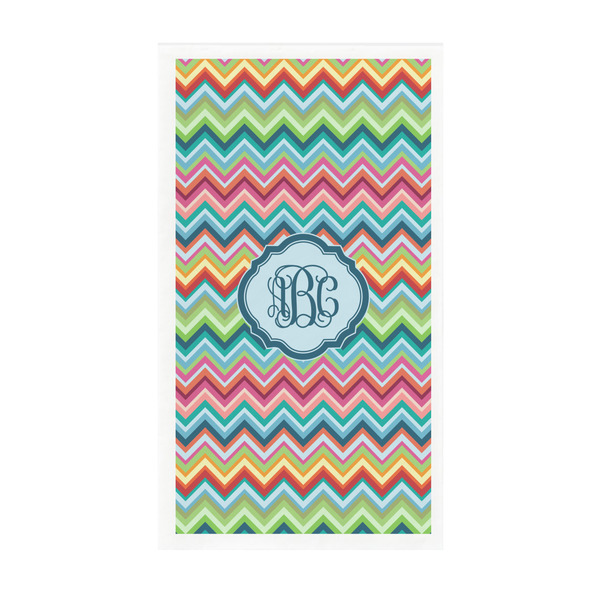 Custom Retro Chevron Monogram Guest Paper Towels - Full Color - Standard