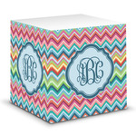 Retro Chevron Monogram Sticky Note Cube (Personalized)