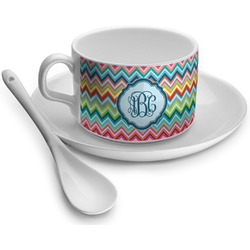 Retro Chevron Monogram Tea Cup