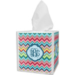 Retro Chevron Monogram Tissue Box Cover (Personalized)