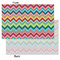 Retro Chevron Monogram Tissue Paper - Heavyweight - Small - Front & Back