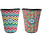 Retro Chevron Monogram Trash Can Black - Front and Back - Apvl