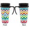 Retro Chevron Monogram Travel Mug with Black Handle - Approval