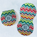 Retro Chevron Monogram Burp Pads - Velour - Set of 2