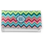 Retro Chevron Monogram Vinyl Checkbook Cover (Personalized)