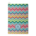 Retro Chevron Monogram Waffle Weave Golf Towel