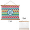 Retro Chevron Monogram Wall Hanging Tapestry - Landscape - APPROVAL