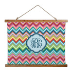 Retro Chevron Monogram Wall Hanging Tapestry - Wide