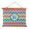 Retro Chevron Monogram Wall Hanging Tapestry - Landscape - MAIN