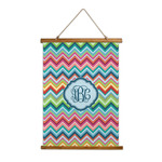 Retro Chevron Monogram Wall Hanging Tapestry - Tall