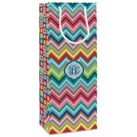 Retro Chevron Monogram Wine Gift Bags