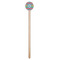 Retro Chevron Monogram Wooden 7.5" Stir Stick - Round - Single Stick