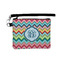 Retro Chevron Monogram Wristlet ID Cases - Front