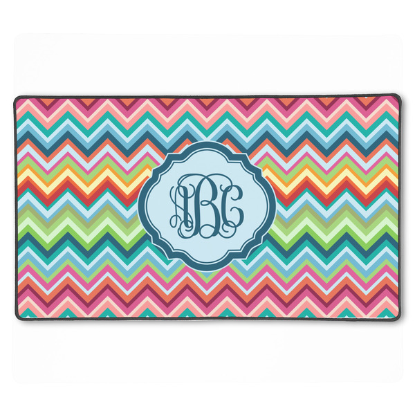 Custom Retro Chevron Monogram XXL Gaming Mouse Pad - 24" x 14"