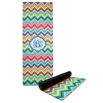 Retro Chevron Monogram Yoga Mat (Personalized)