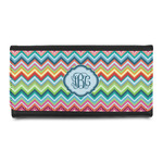 Retro Chevron Monogram Leatherette Ladies Wallet (Personalized)