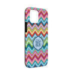 Retro Chevron Monogram iPhone Case - Rubber Lined - iPhone 13 Mini