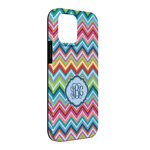 Retro Chevron Monogram iPhone Case - Rubber Lined - iPhone 13 Pro Max