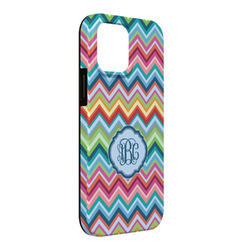 Retro Chevron Monogram iPhone Case - Rubber Lined - iPhone 13 Pro Max