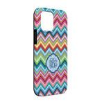 Retro Chevron Monogram iPhone Case - Rubber Lined - iPhone 13 Pro