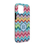 Retro Chevron Monogram iPhone Case - Rubber Lined - iPhone 13