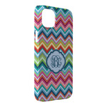 Retro Chevron Monogram iPhone Case - Plastic - iPhone 14 Plus