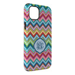 Retro Chevron Monogram iPhone Case - Rubber Lined - iPhone 14 Pro Max