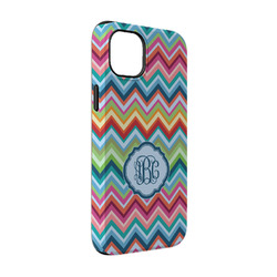 Retro Chevron Monogram iPhone Case - Rubber Lined - iPhone 14 Pro