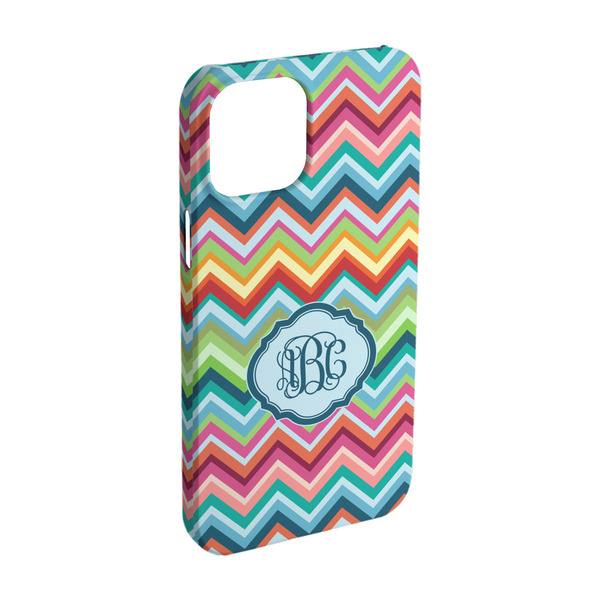 Custom Retro Chevron Monogram iPhone Case - Plastic - iPhone 15