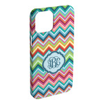 Retro Chevron Monogram iPhone Case - Plastic - iPhone 15 Plus