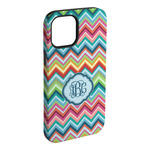 Retro Chevron Monogram iPhone Case - Rubber Lined - iPhone 15 Plus