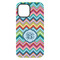 Retro Chevron Monogram iPhone 15 Plus Tough Case - Back