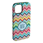 Retro Chevron Monogram iPhone Case - Rubber Lined - iPhone 15 Pro Max