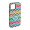 Retro Chevron Monogram iPhone 15 Pro Tough Case - Angle