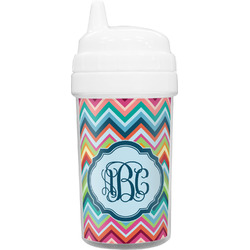Retro Chevron Monogram Toddler Sippy Cup (Personalized)