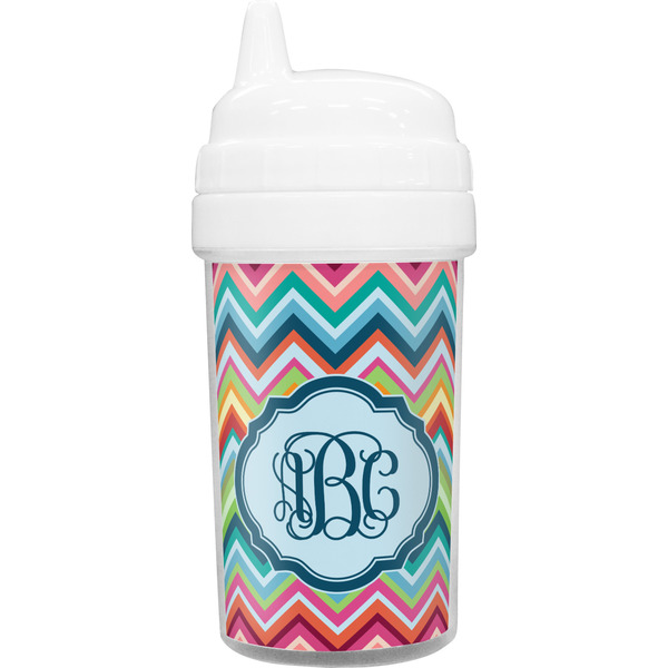 Custom Retro Chevron Monogram Sippy Cup (Personalized)